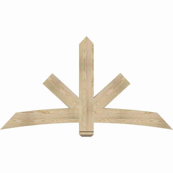 Ekena Millwork Alberta Rough Sawn Timber Gable Bracket, Douglas Fir, 72"W x 39"H x 4"D x 6"F, 13/12 Pitch GBW072X39X0406ALB00RDF - main